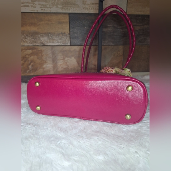 Patricia Nash Zorita Fuchsia Pink Women's Bag with Scarf Accent NWT - Picture 7 of 15
